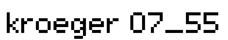 kroeger 07_55 font preview