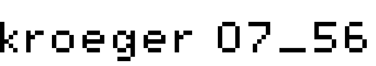 kroeger 07_56 font preview