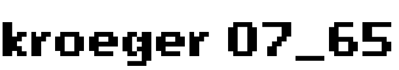kroeger 07_65 font preview