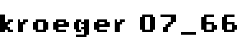 kroeger 07_66 font preview