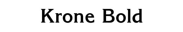 Krone Bold font preview