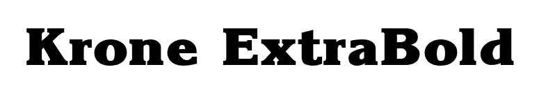 Krone ExtraBold font preview