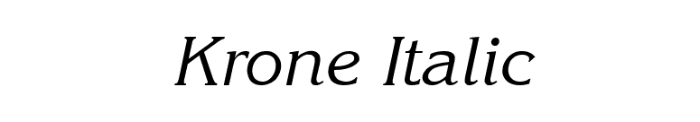 Krone Italic font preview