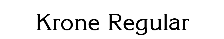 Krone Regular font preview
