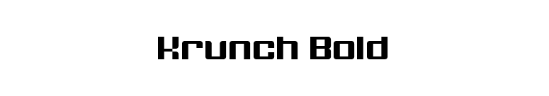 Krunch Bold font preview