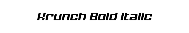 Krunch Bold Italic font preview