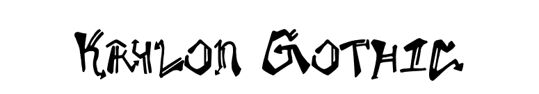 Krylon Gothic font preview