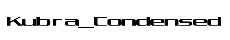 Kubra_Condensed font preview
