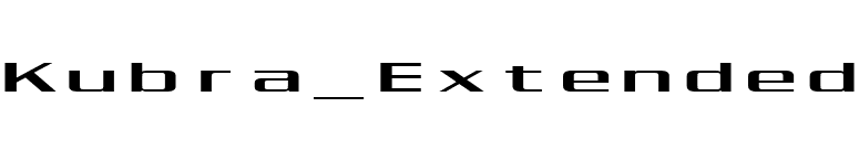 Kubra_Extended font preview