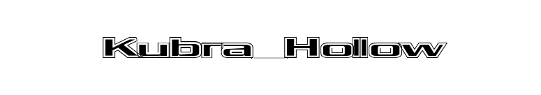 Kubra_Hollow font preview