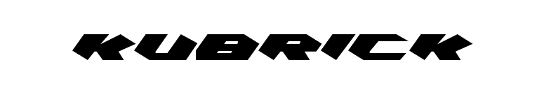 Kubrick font preview