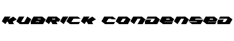 Kubrick Condensed font preview