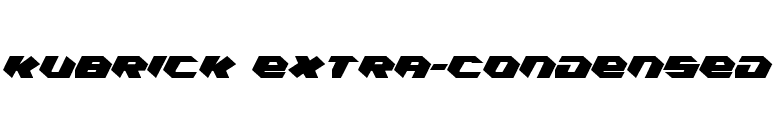 Kubrick Extra-Condensed font preview