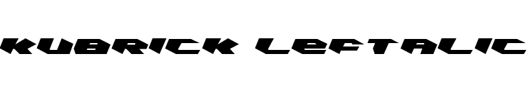 Kubrick Leftalic font preview