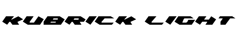Kubrick Light font preview
