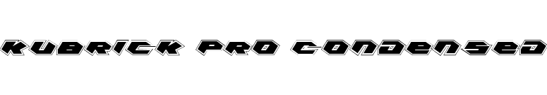 Kubrick Pro Condensed font preview