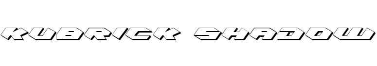 Kubrick Shadow font preview