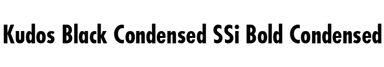 Kudos Black Condensed SSi Bold Condensed font preview