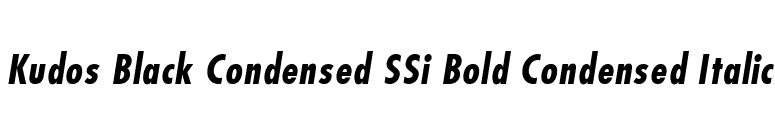 Kudos Black Condensed SSi Bold Condensed Italic font preview