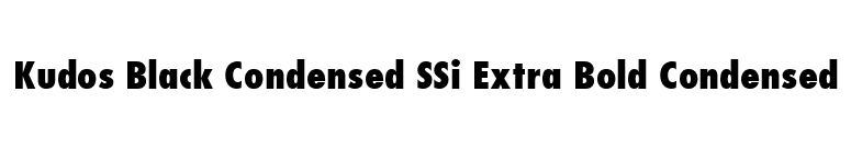 Kudos Black Condensed SSi Extra Bold Condensed font preview