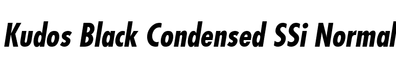 Kudos Black Condensed SSi Normal font preview