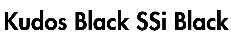 Kudos Black SSi Black font preview