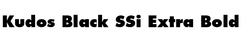 Kudos Black SSi Extra Bold font preview
