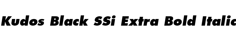 Kudos Black SSi Extra Bold Italic font preview