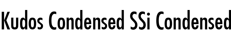 Kudos Condensed SSi Condensed font preview