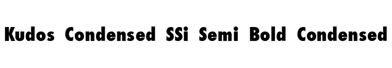 Kudos Condensed SSi Semi Bold Condensed font preview