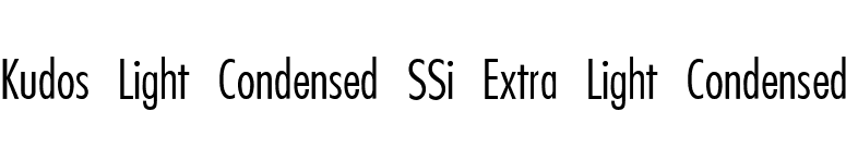 Kudos Light Condensed SSi Extra Light Condensed font preview