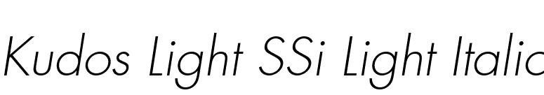 Kudos Light SSi Light Italic font preview
