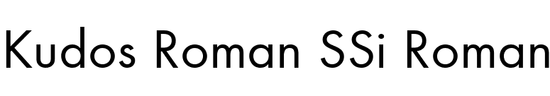 Kudos Roman SSi Roman font preview