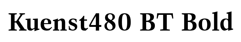 Kuenst480 BT Bold font preview