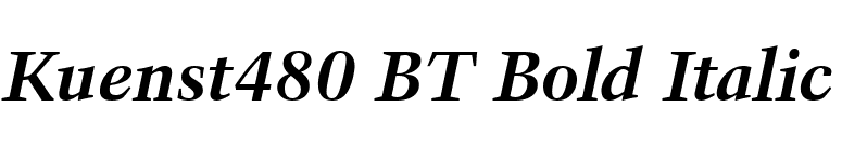 Kuenst480 BT Bold Italic font preview