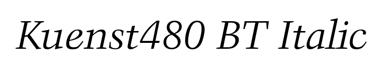 Kuenst480 BT Italic font preview
