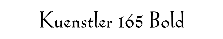 Kuenstler 165 Bold font preview