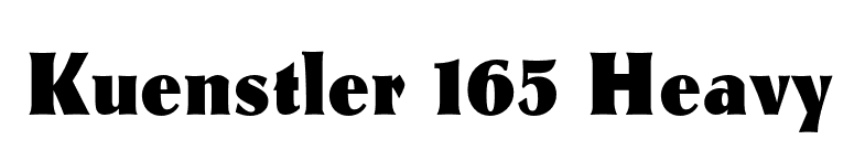 Kuenstler 165 Heavy font preview