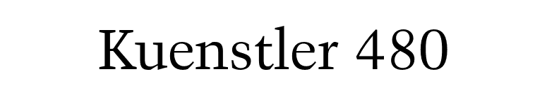 Kuenstler 480 font preview