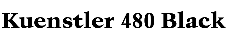 Kuenstler 480 Black font preview