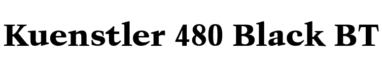 Kuenstler 480 Black BT font preview