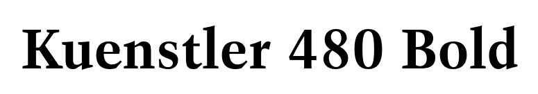 Kuenstler 480 Bold font preview