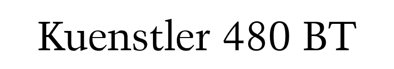 Kuenstler 480 BT font preview