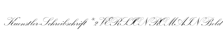 Kuenstler-Schreibschrift* 2 VERSION ROMAIN Bold font preview