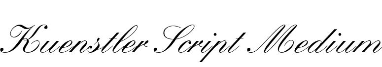 Kuenstler Script Medium font preview