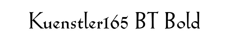 Kuenstler165 BT Bold font preview