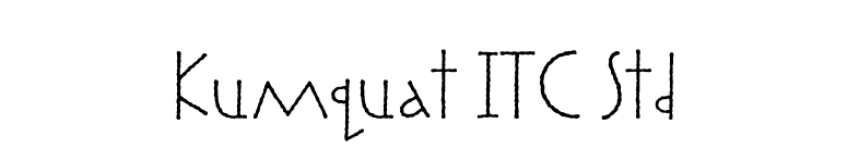 Kumquat ITC Std font preview
