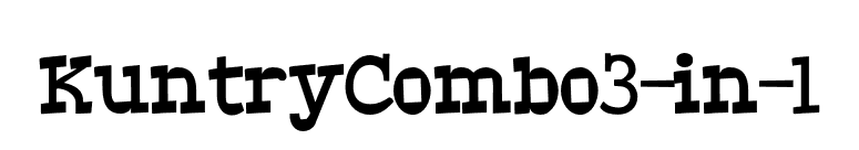 KuntryCombo3-in-1 font preview