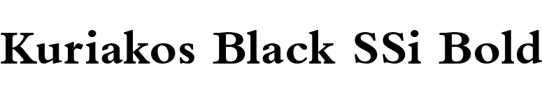 Kuriakos Black SSi Bold font preview