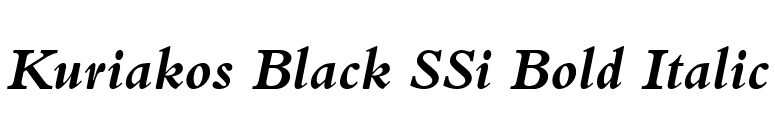 Kuriakos Black SSi Bold Italic font preview